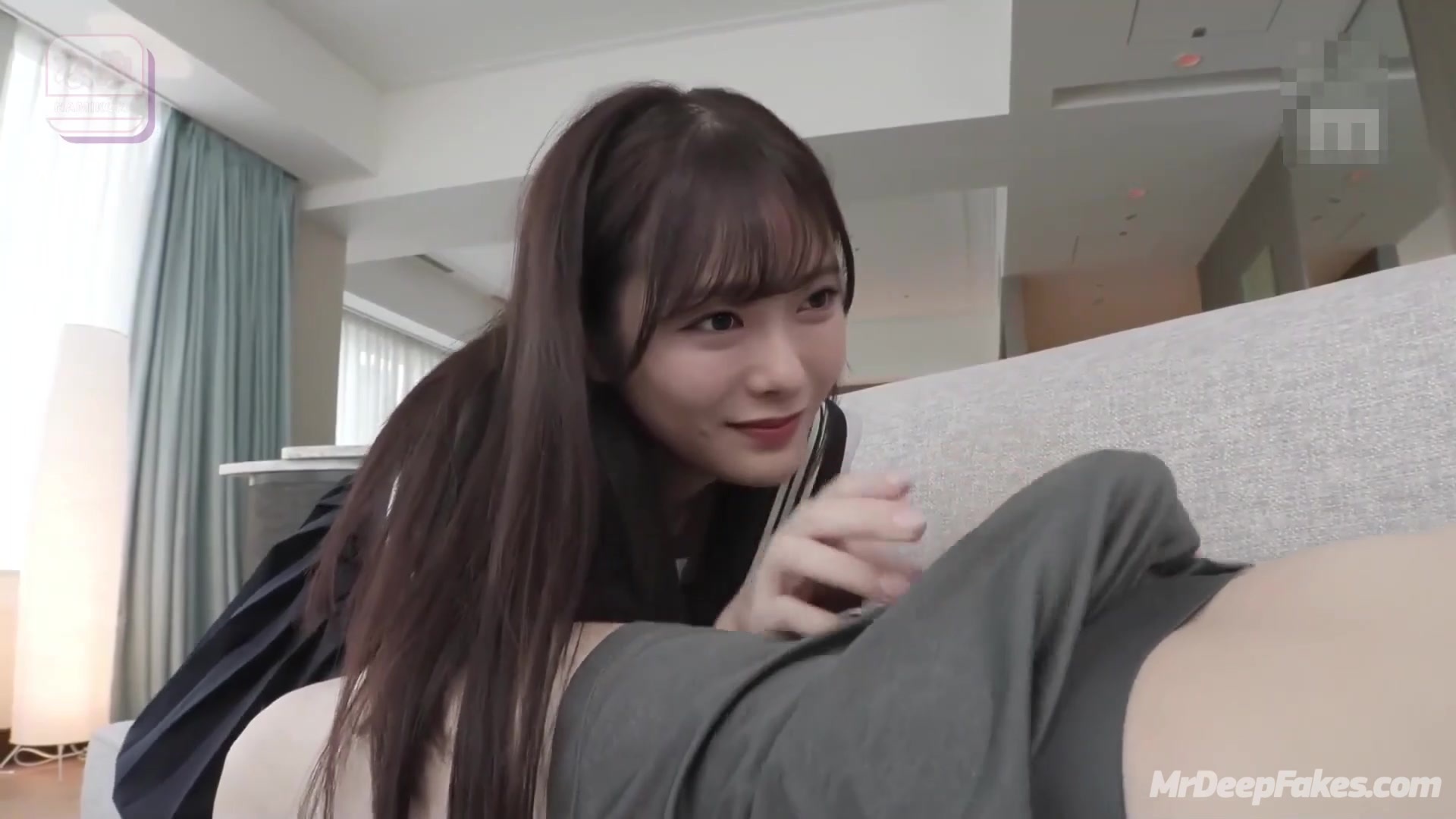 Schoolgirl and schoolboy having oral sex / 田村保乃 櫻坂46 Tamura Hono fakeapp