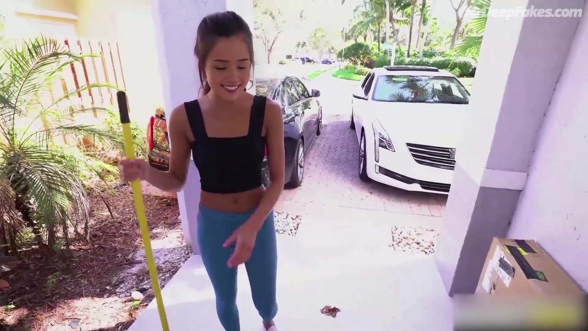 Tiny housemaid didn’t expect a client to fuck her, Pokimane adult tapes