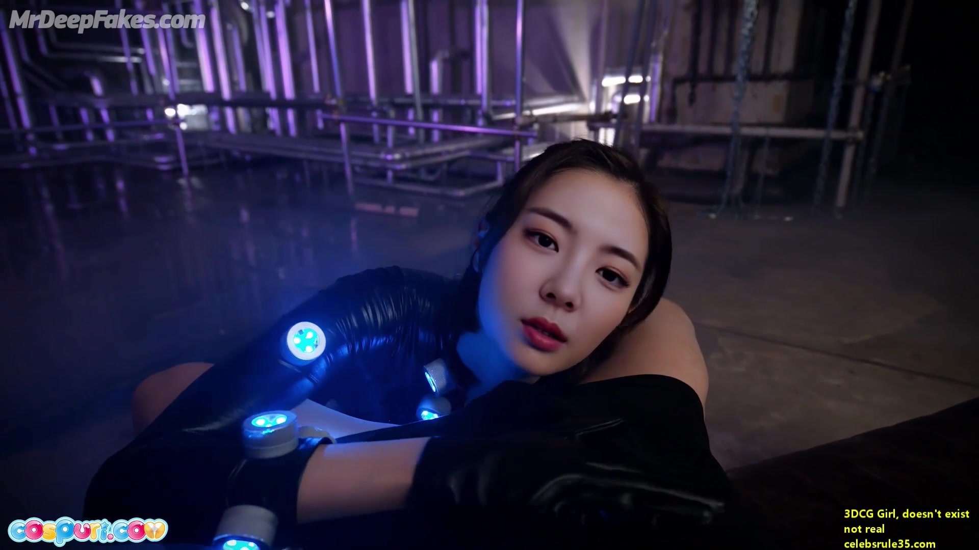Lia wore a light-up suit to see your dick better / 리아 있지 / fake erotic