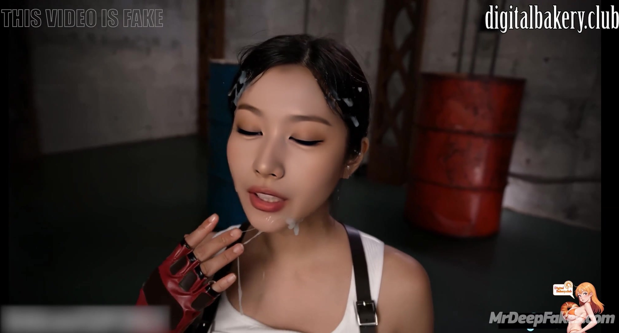 トゥワイス フェイクポルノ Sana enjoying threesome in red boots – deepfake erotic
