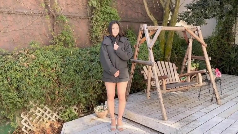 AI Yui Ogura (小倉 唯) On the street in sexy lingerie