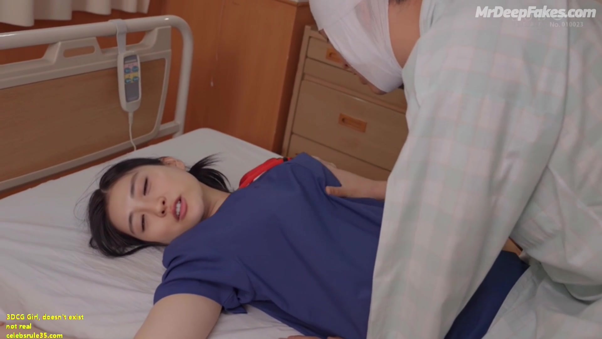 (大友花恋 フェイクポルノ) rude doctor fucked her suddenly – Otomo Karen face swap