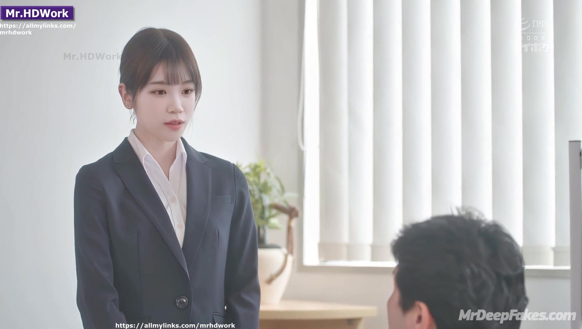 The hottest touches from a new colleague, Chaewon face swap アイズワン セックスシーン